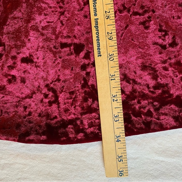 Modcloth Crushed Red Velvet Mini Dress - Size Medium - Picture 12 of 12